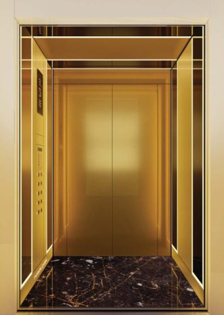 کابین آسانسور M321 طلایی