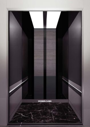 کابین آسانسور M378 نقره ای