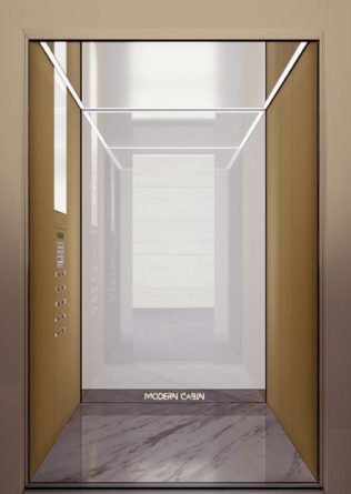 کابین آسانسور M380 طلایی